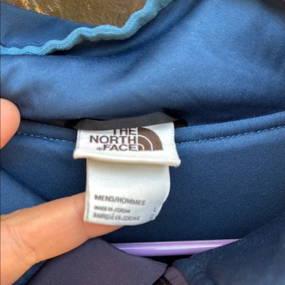 The North Face Blue Windbreaker Jacket with Mock Neck - Picture 3 of 12